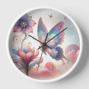 Ethereal Butterfly Clock