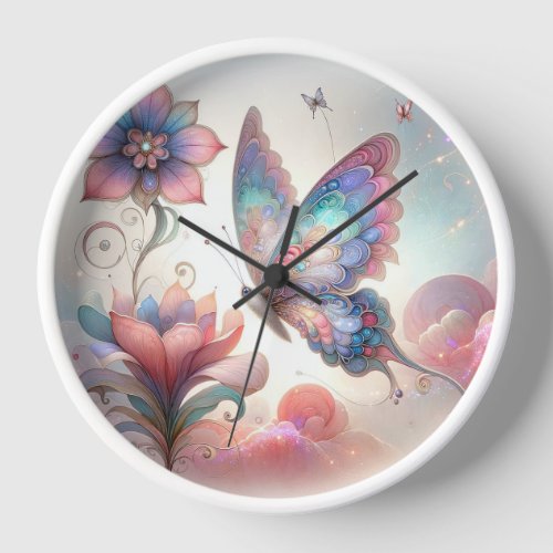 Ethereal Butterfly Clock 