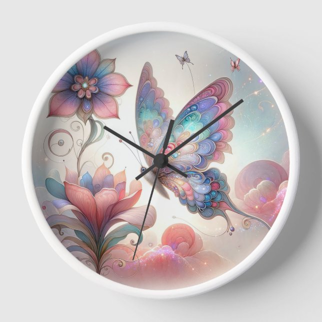 Ethereal Butterfly Clock  (Front)