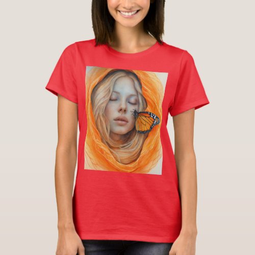 Ethereal Butterfly Cocoon T_Shirt Multidimension T_Shirt