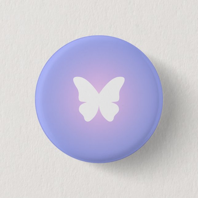 Ethereal Butterfly Glow Button (Front)