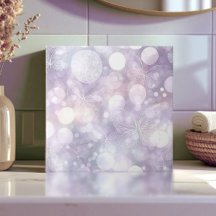 Ethereal Butterfly Glow Lavender ID1184a Ceramic Tile