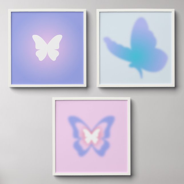 Ethereal Butterfly Glow Peel And Stick Photo Tile (Front Set)