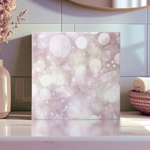 Ethereal Butterfly Glow Pink ID1184c Ceramic Tile