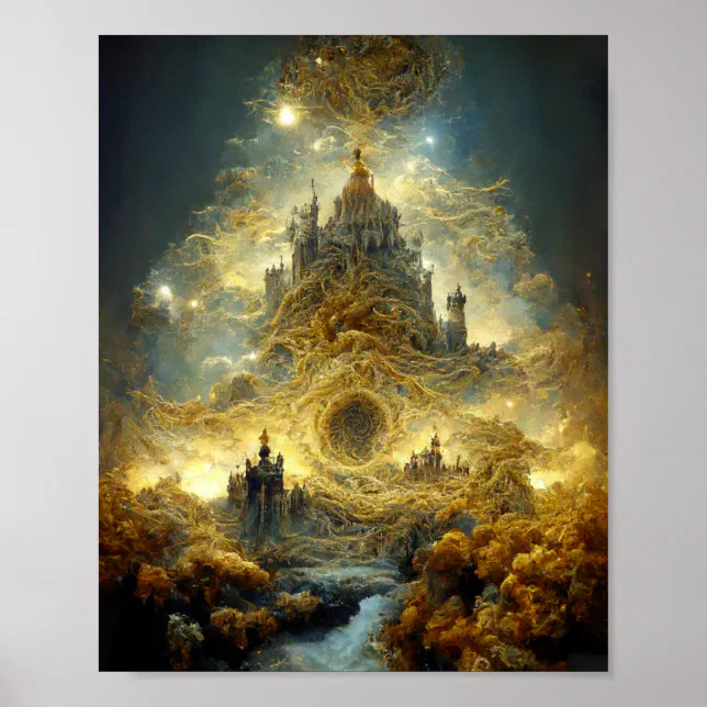 Ethereal Castle 10 Fantasy Art Poster | Zazzle
