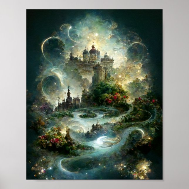 Ethereal Castle 11 Fantasy Art Poster (Front)