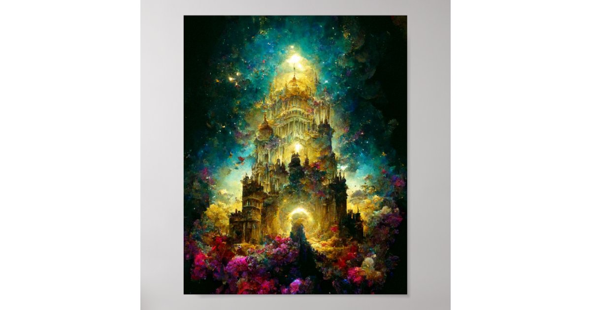 Ethereal Castle 8 Fantasy Art Poster | Zazzle