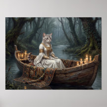 Ethereal Cat in Boat
