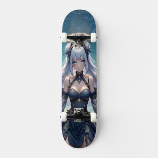 Ethereal Celestial Angel Anime Girl Skateboard