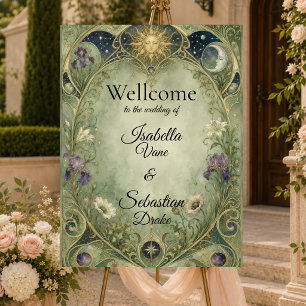 Ethereal Celestial Botanical Wedding Foam Board