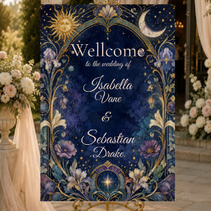 Ethereal Celestial Floral Wedding Foam Board