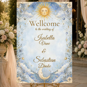 Ethereal Celestial Sun Moon Wedding Foam Board