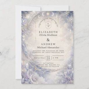 Ethereal Celestial Winter Wedding Invitation