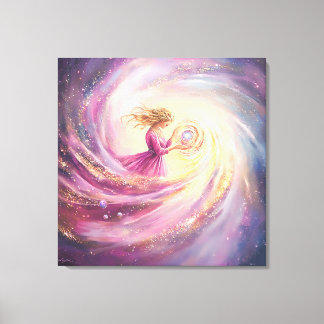 Ethereal Celestial Women: A Cosmic Journey Through Canvas Print