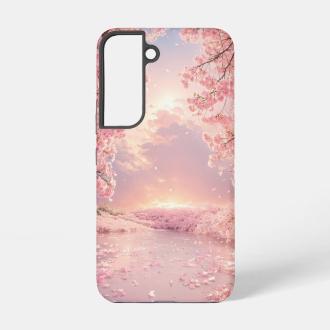 Ethereal Cherry Blossom Water Samsung Galaxy Case (Back)