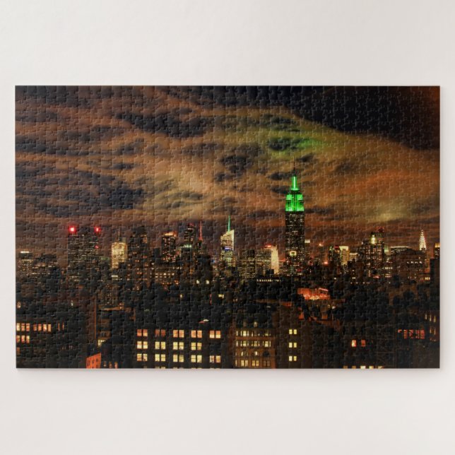 Ethereal Clouds: NYC Skyline, ESB Color Version  Jigsaw Puzzle (Horizontal)