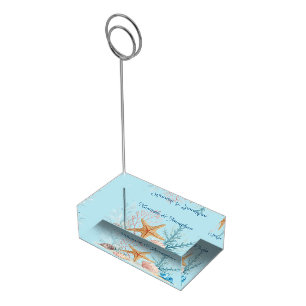 Ethereal Coastal Romance Beach Wedding Place Card Holder