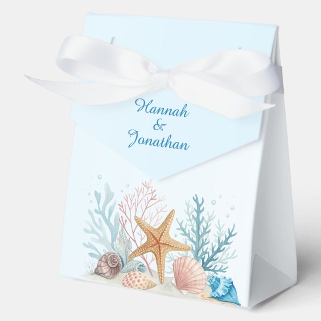 Ethereal Coastal Romance Wedding  Favor Boxes (Front)