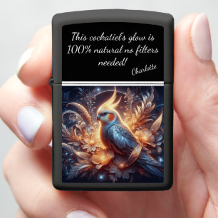 Ethereal Cockatiel in a Luminous Haven 2 Zippo Lighter