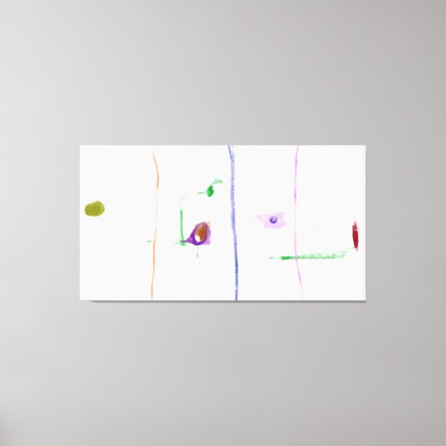 Ethereal Connections  Minimalist Pastel Abstract A Canvas Print (Front)