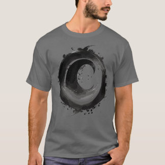 Ethereal Convergence A Striking Black Magic Circle T-Shirt