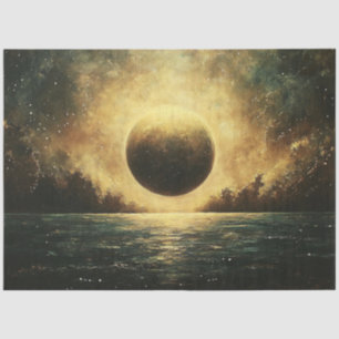 Ethereal Cosmic Eclipse Decoupage Tissue Paper