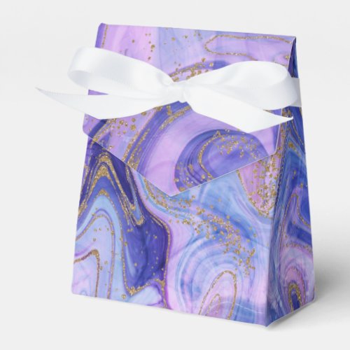 Ethereal Cotton Candy Marble Watercolor Fantasy Favor Boxes