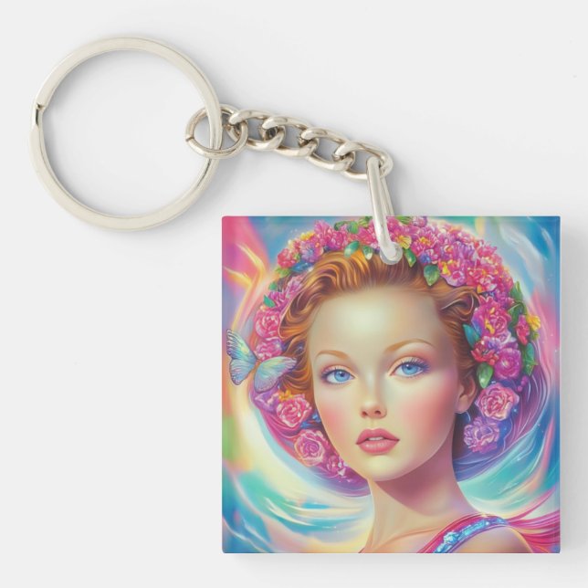 Ethereal Crown Portrait  Keychain (Front)