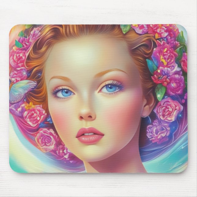Ethereal Crown Portrait  Mouse Pad (Front)