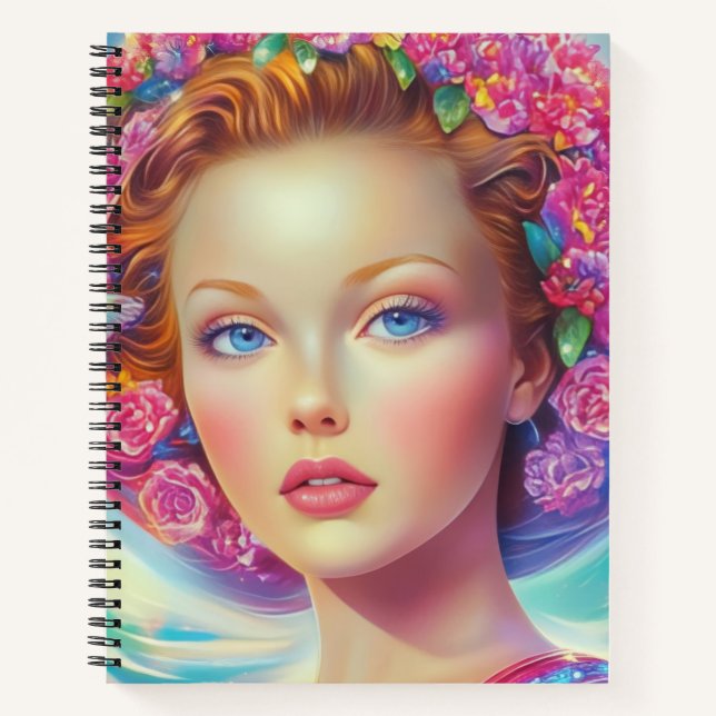 Ethereal Crown Portrait  Notebook (Front)