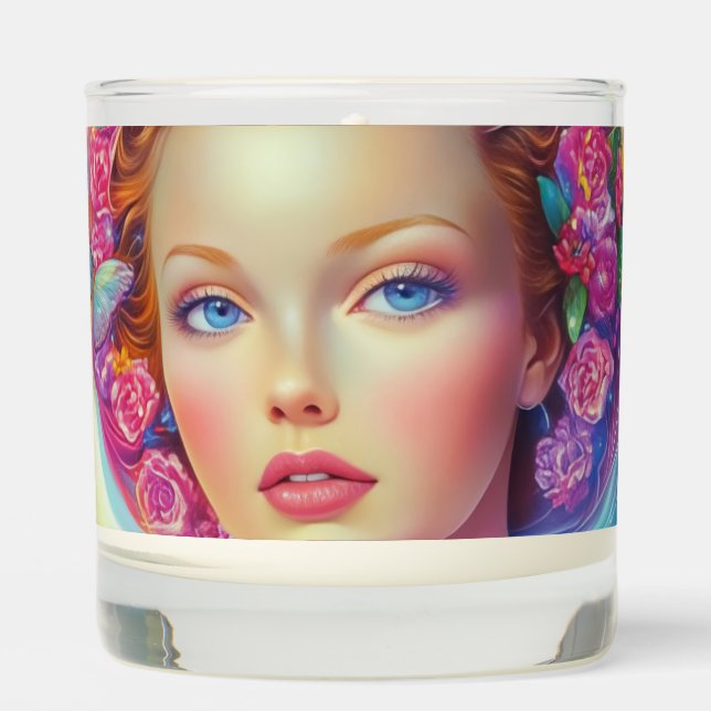 Ethereal Crown Portrait  Scented Candle (Front)