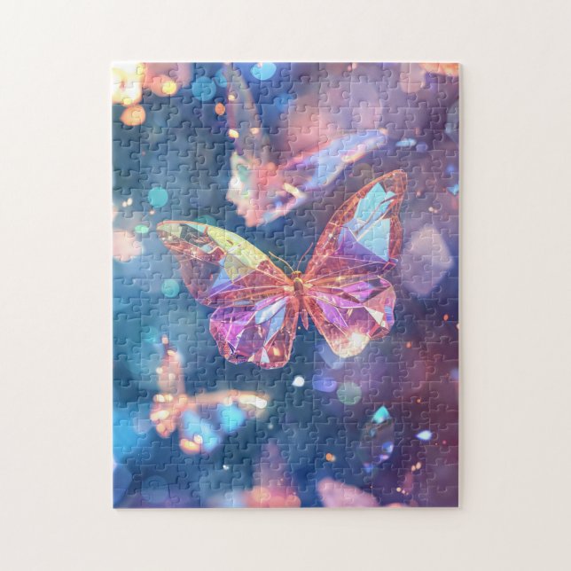 Ethereal Crystalline Butterflies Jigsaw Puzzle (Vertical)