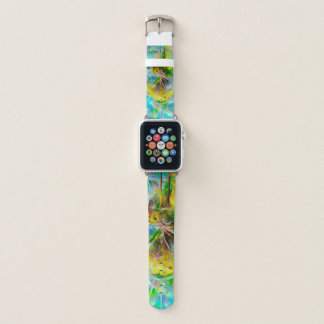 Ethereal Dandelions in Neon Dreamscape Apple Watch Band
