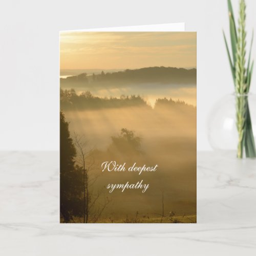 Ethereal dawn landscape sympathy card