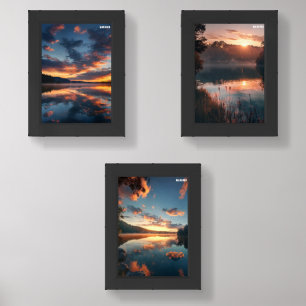 Ethereal Dawn: Reflections of Power & Art Wall Art Sets