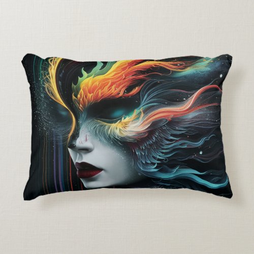 Ethereal Depths A Multidimensional Journey Accent Pillow