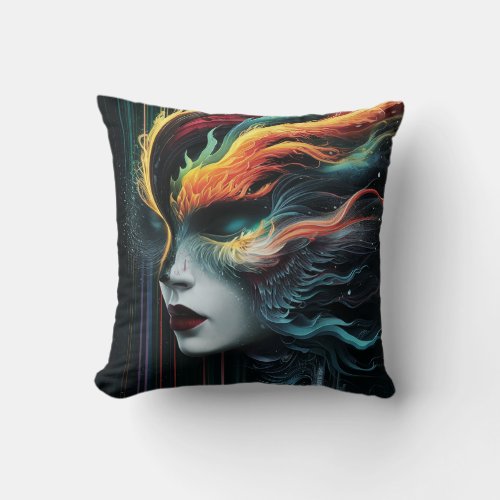 Ethereal Depths A Multidimensional Journey Throw Pillow