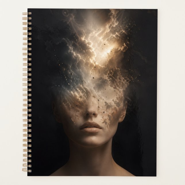 Ethereal Dissolving Face Portrait | Surreal Spirit Planner (Front)