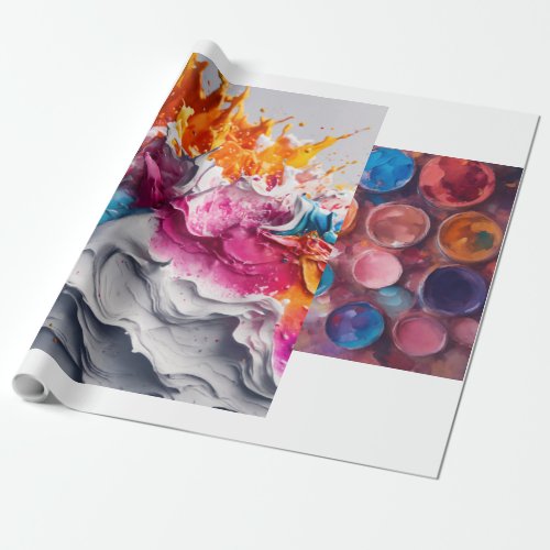Ethereal Dreams A Dreamy Acrylic Painting Wrapping Paper