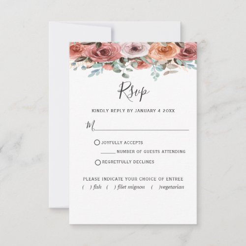 Ethereal Dusty Blue Blush withwithout meal RSVP