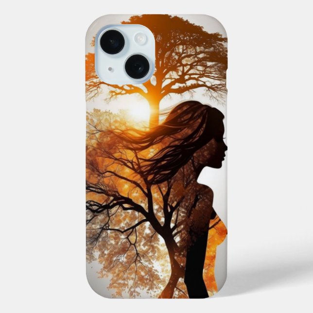 Ethereal Elegance: AI-Designed Beautiful Woman  Case-Mate iPhone Case (Back)