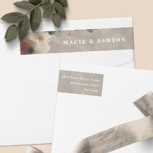 Ethereal Elegance Beige Taupe Cottagecore Wedding Wrap Around Label