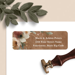Ethereal Elegance Cottagecore Terracotta Wedding Label