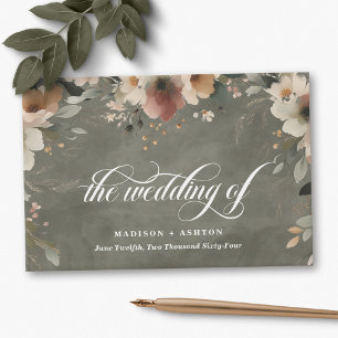 Ethereal Elegance Sage Whisper Cottagecore Wedding Guest Book