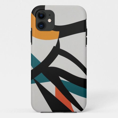 Ethereal Elegance Vibrant Abstract Shapes iPhone 11 Case