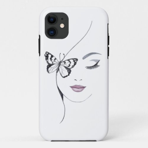 Ethereal Elegance Women and Butterfly iPhone 11 Case