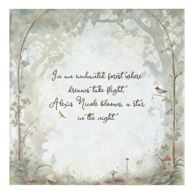 Ethereal Enchanted Forest Acrylic Print (Front)