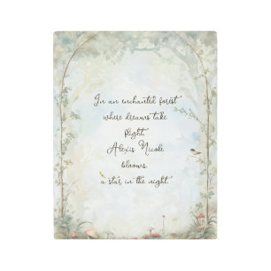 Ethereal Enchanted Forest Metal Print