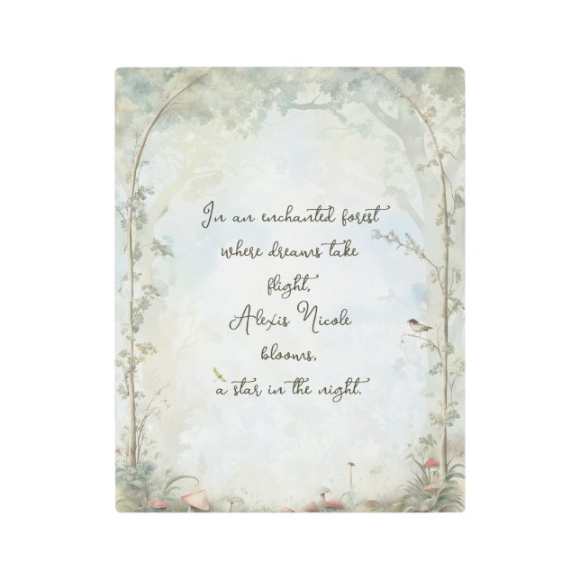 Ethereal Enchanted Forest Metal Print (Front)