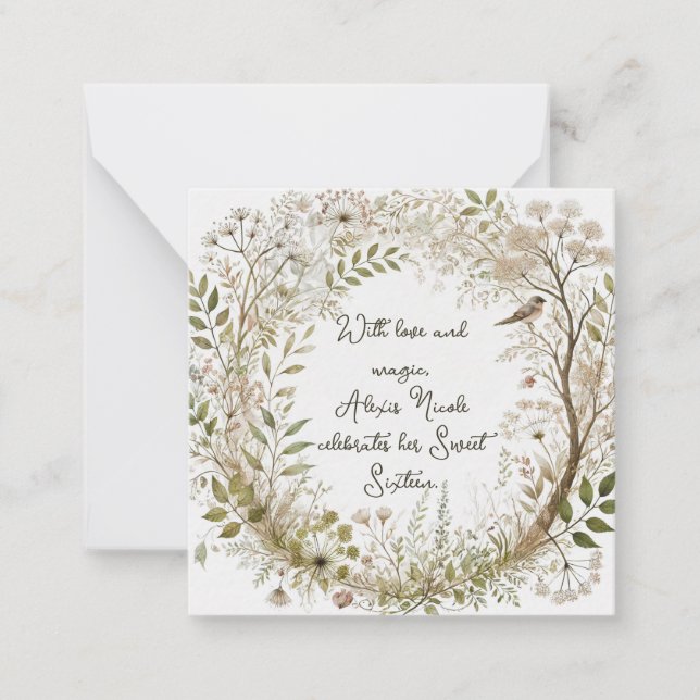 Ethereal Enchanted Forest Note Card (Front)